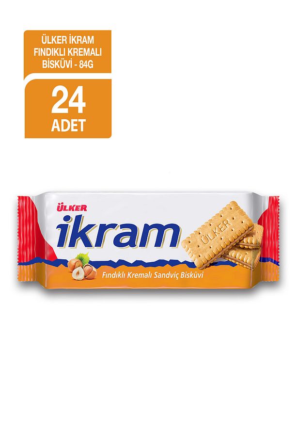 Ikram Kremalı Bisküvi Fındıklı 84gr X24 Adet - 1