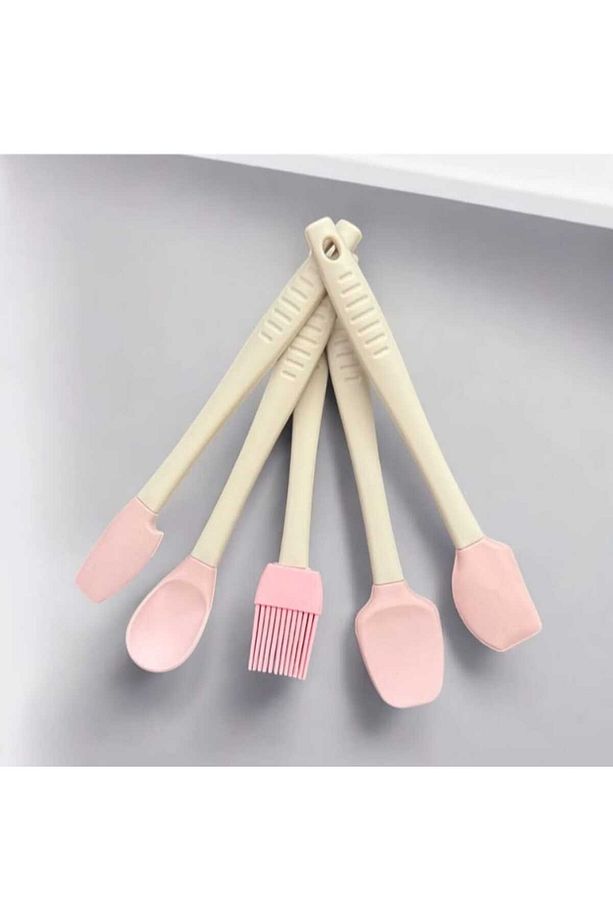 5li silikon spatula kaşık fırça seti mutfak gereçleri set - 2
