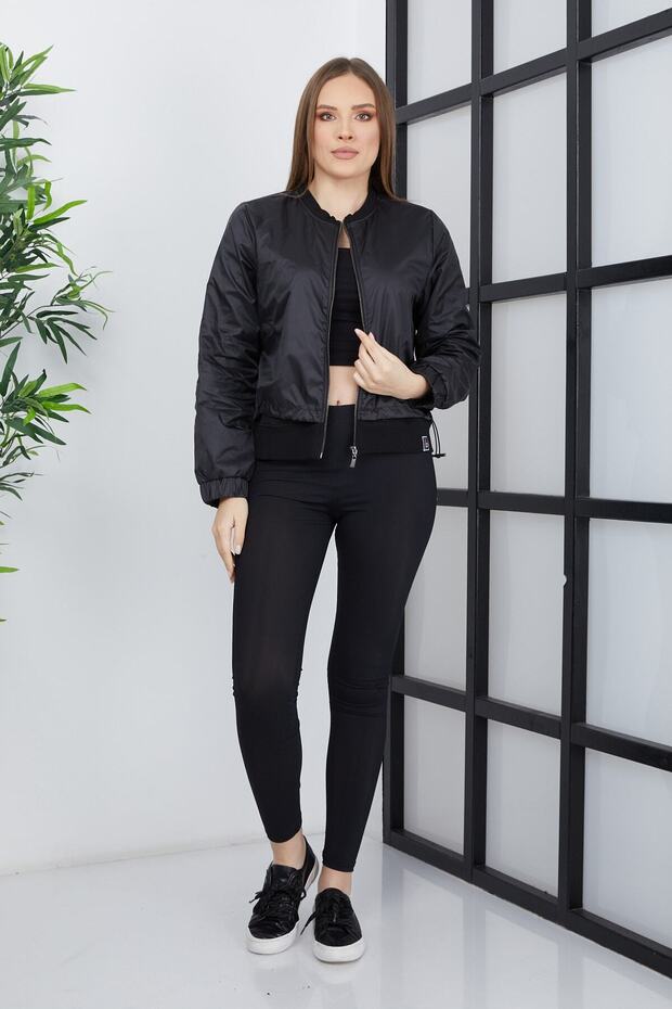 Women's Double Fabric Zippered Sports Jacket