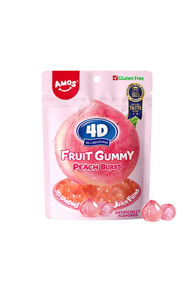 4D Fruit Gummy Peach Burst 54g - 1
