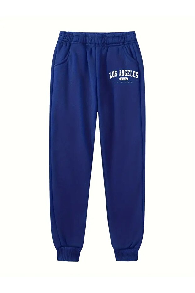 Girl/Boy Printed Rubber Long Sweatpants