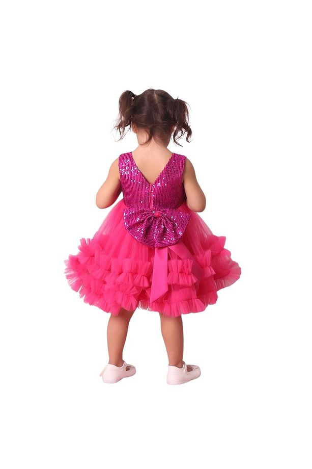 PUL PAYET KABARIK BEBEK ABİYE ELBİSE - 3