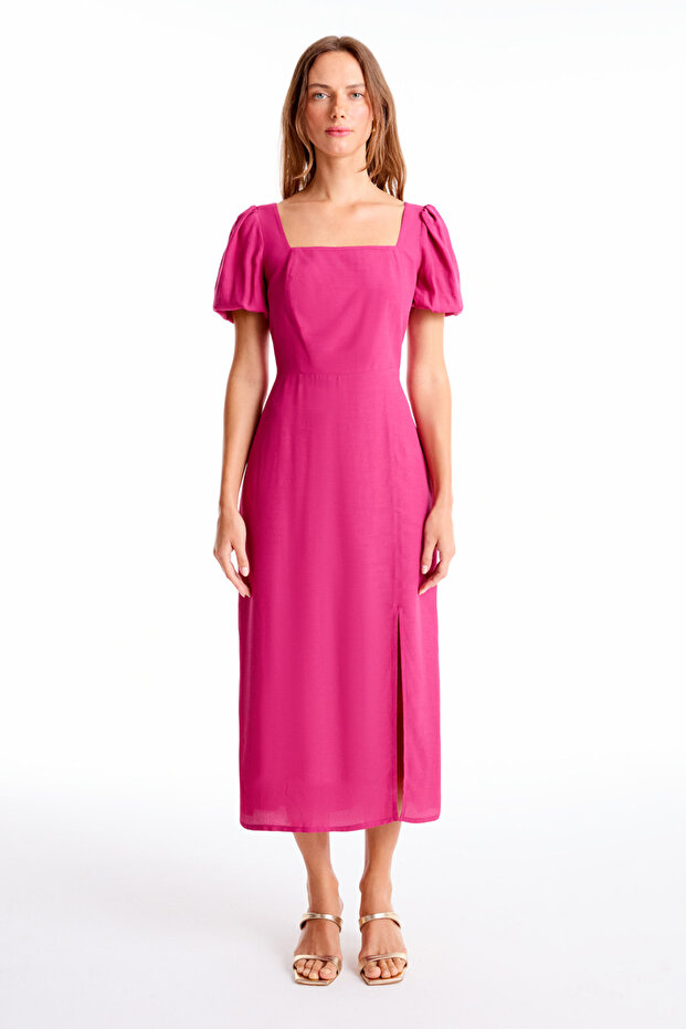 Visne Dears Regular Fit Midi Boy Elbise - 1