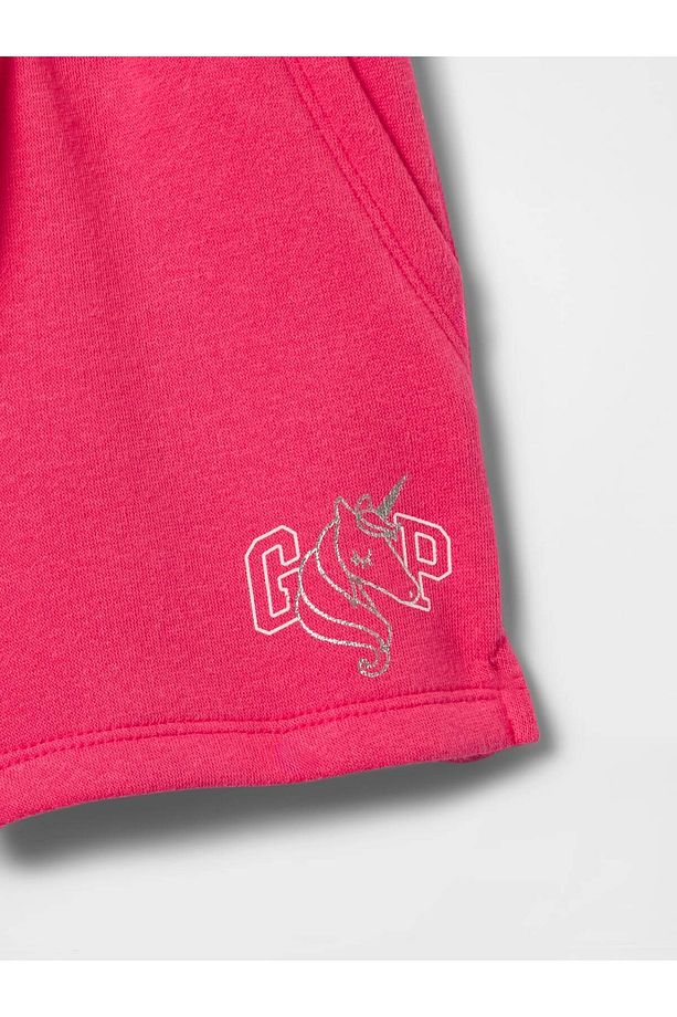 Kız Bebek Pembe Gap Logo Havlu Kumaş Pull-On Şort - 2