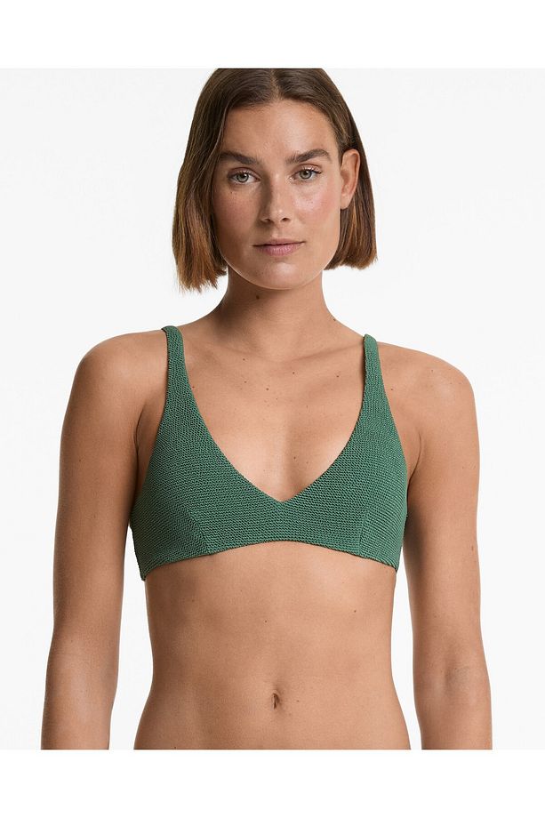 Halter crinkle bikini üstü - 1