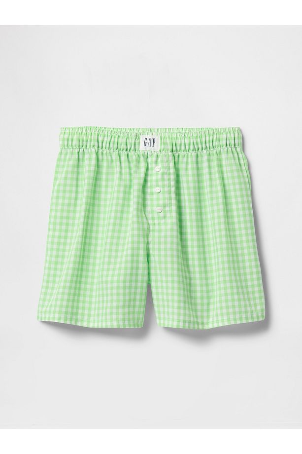 Kız Çocuk Yeşil Poplin Boxer Şort - 1