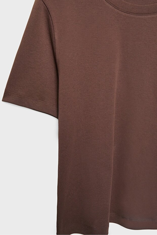Basic kalın regular fit t-shirt - 7
