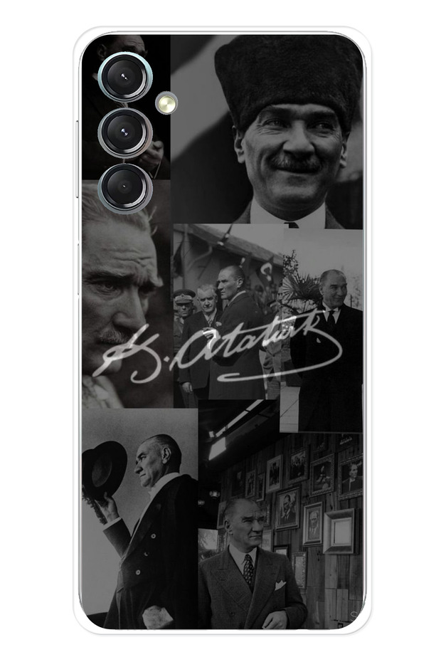 Samsung Galaxy A24 Compatible Kemal Ataturk Signature Transparent Silicone Case