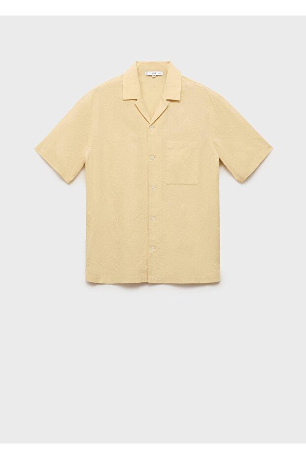 İşlemeli bowling yakalı gömlek - 3