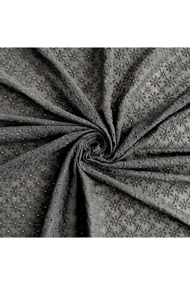 Şifon Kumaş / Çiçek Desenli Brode Nakış İşlemeli Kumaş / DRY 2010 - 2