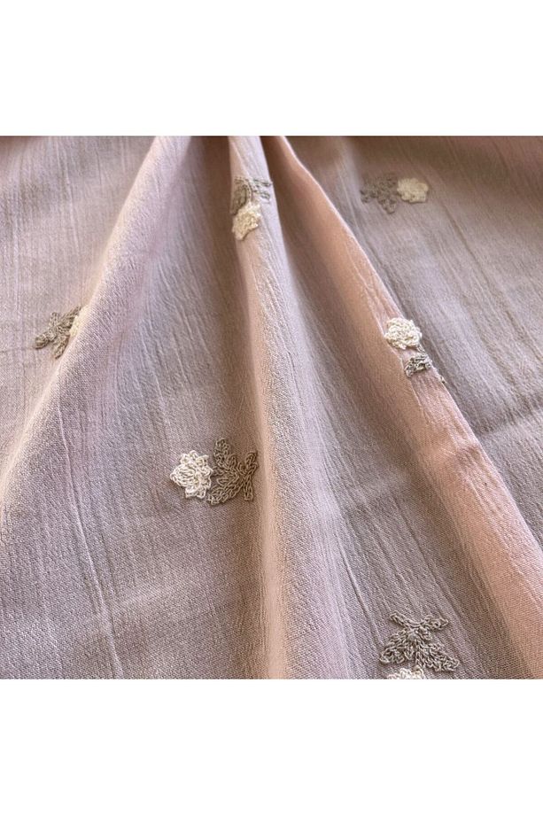Pamuk Krinkıl Kumaş / Çiçek Nakış İşlemeli / DRY 2012 - 3