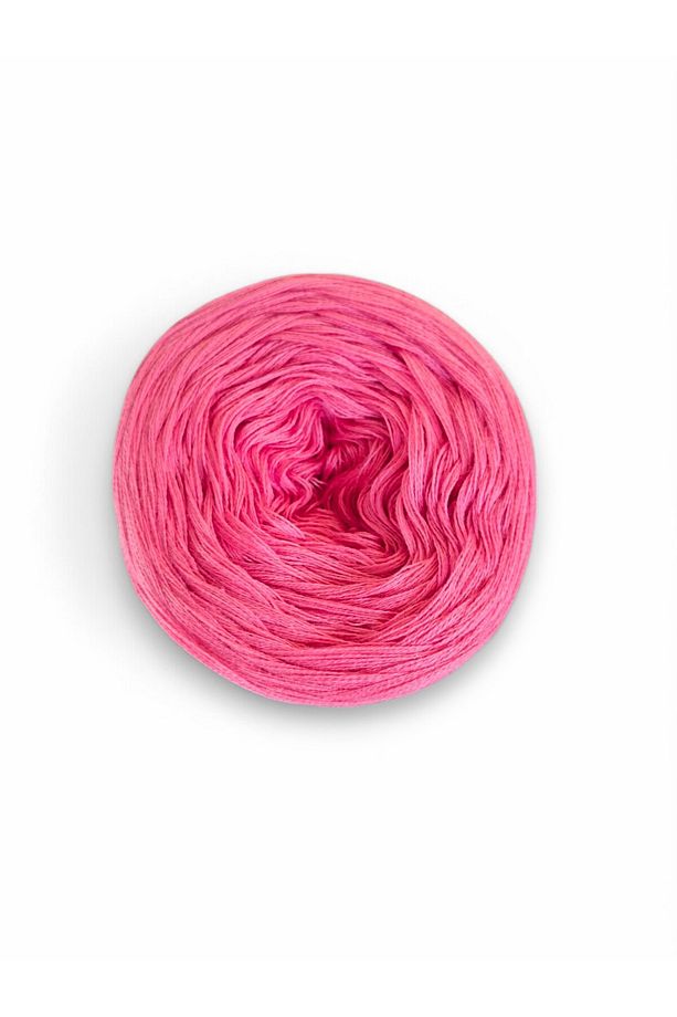 Pembe renkli, çok katlı merserize koton el örgü ipi (200 gr.) - 2