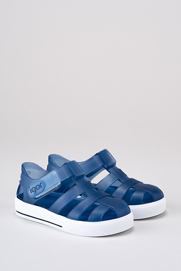 Navy Blue Boy Sandals - 1