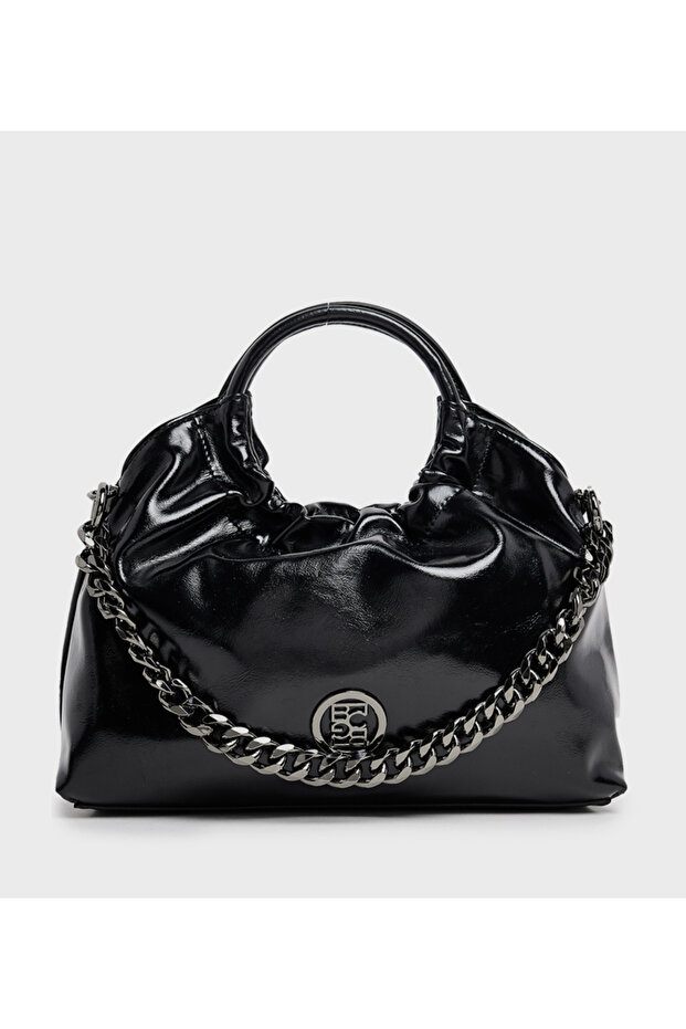 حقيبة يد سوداء صلبة - 1