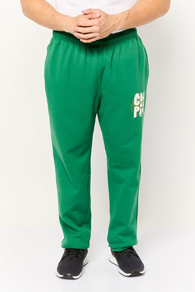 Men Sportswear Fit Graphic Print Outdoor Sweatpants, Green