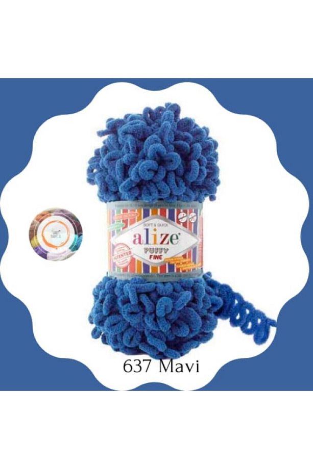 Puffy Fine 637 El Örgü Ipliği Küçük Ilmek (TEKLİ) - 100 Gr. 14.5mt. Parmak Ipi, Battaniye Ipi - 1