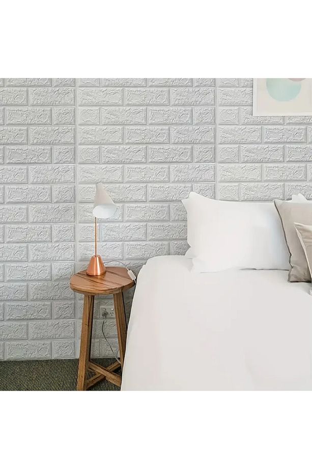 3D Tuğla Desenli Kendinden Yapışkanlı Duvar Paneli 58x38 cm - 8