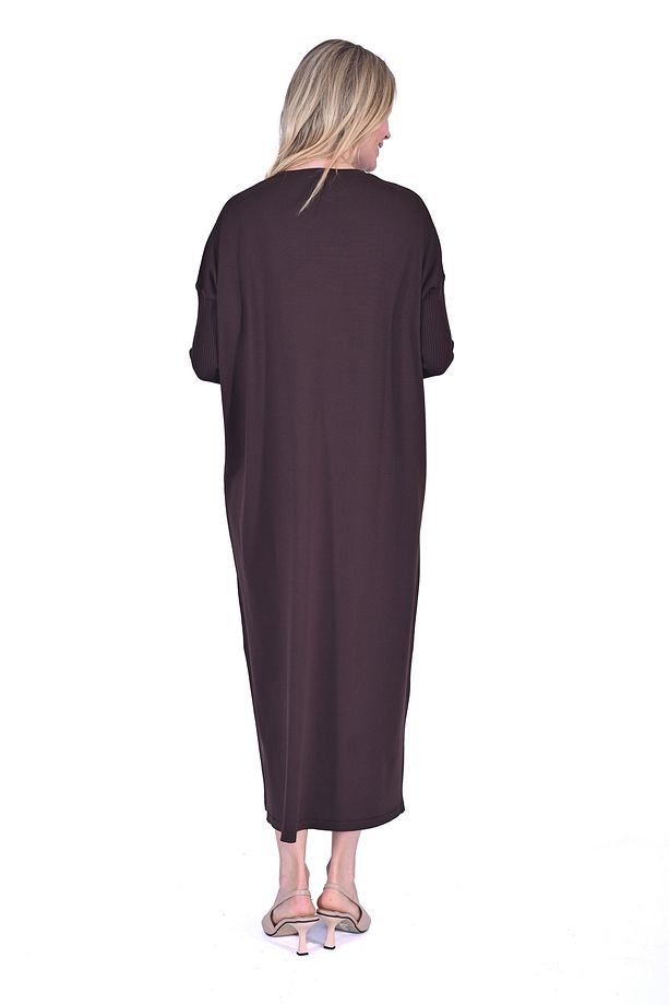 İNVEE 5747 Kahve Triko Elbise - 3