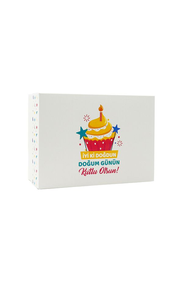 25x18x10 Doğum Gününe Özel Kapaklı Hediye Kutusu 1 Adet M1 - 2