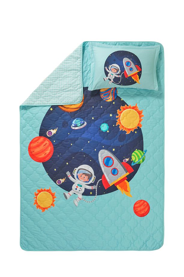 TEK KİŞİLİK YATAK ÖRTÜSÜ SETİ ASTRONOT - 2