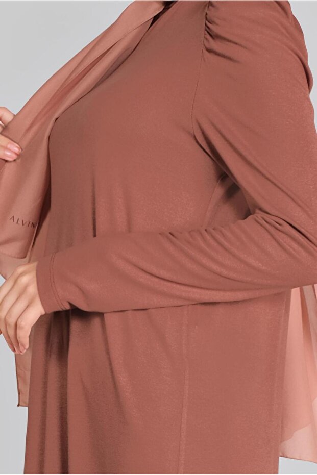 OMUZLARI VOLANLI BOĞAZLI TUNİK 41233 - 4