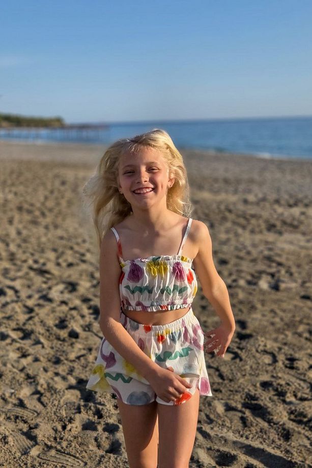 Nora Desenli Kız Çocuk Crop Tab - 8