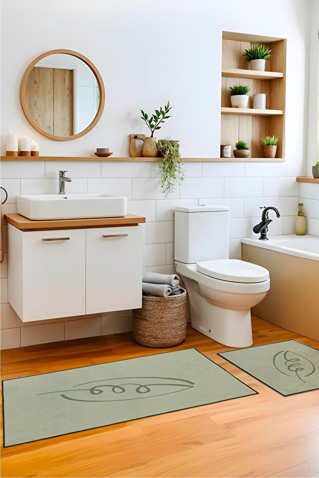 Leaf 2-Piece Bath Mat Set - 1