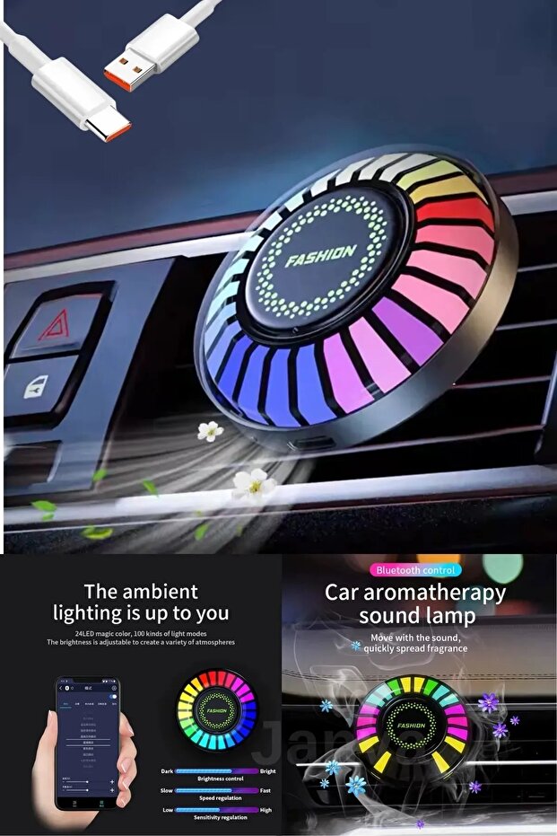 Sese Duyarlı Ekolayzer 32 Led 8 Mod 18 Renk Çubuk Led D08-rgb(siyah) Ye0062 - 1