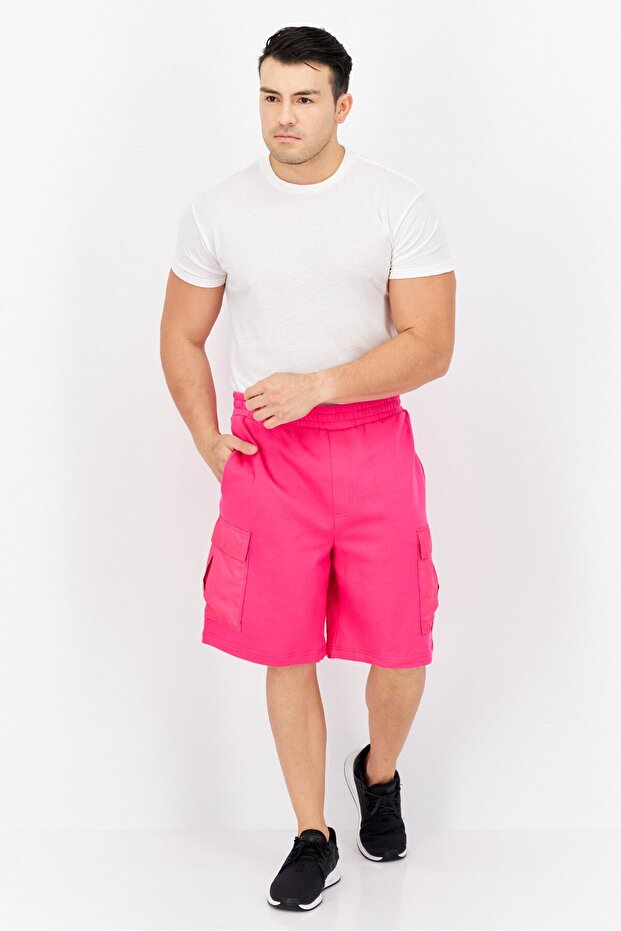شورت كارجو رجالي سادة، وردي - 2