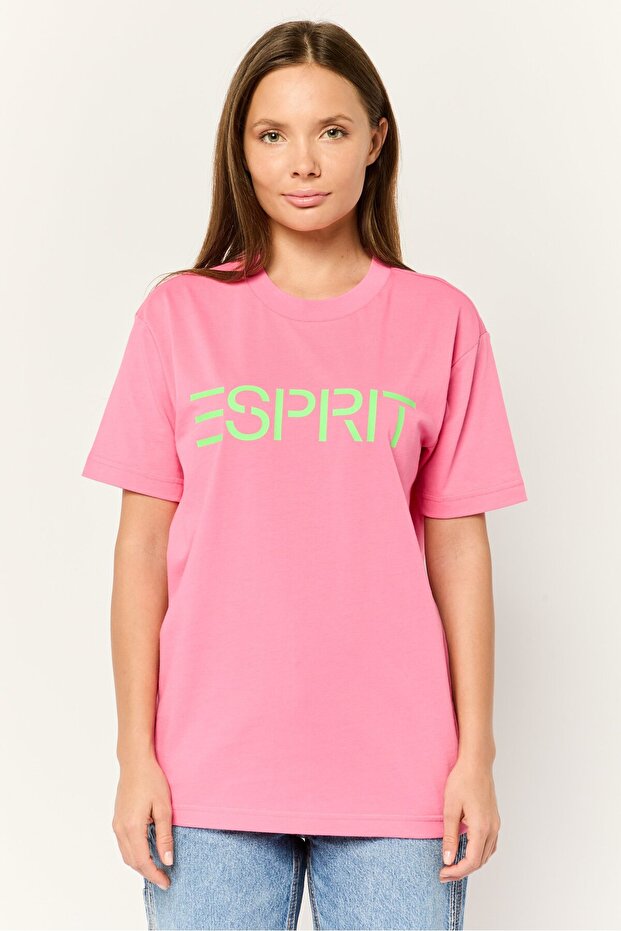 Women Crew Neck Short Sleeves Graphic Print T-Shirt, Pink