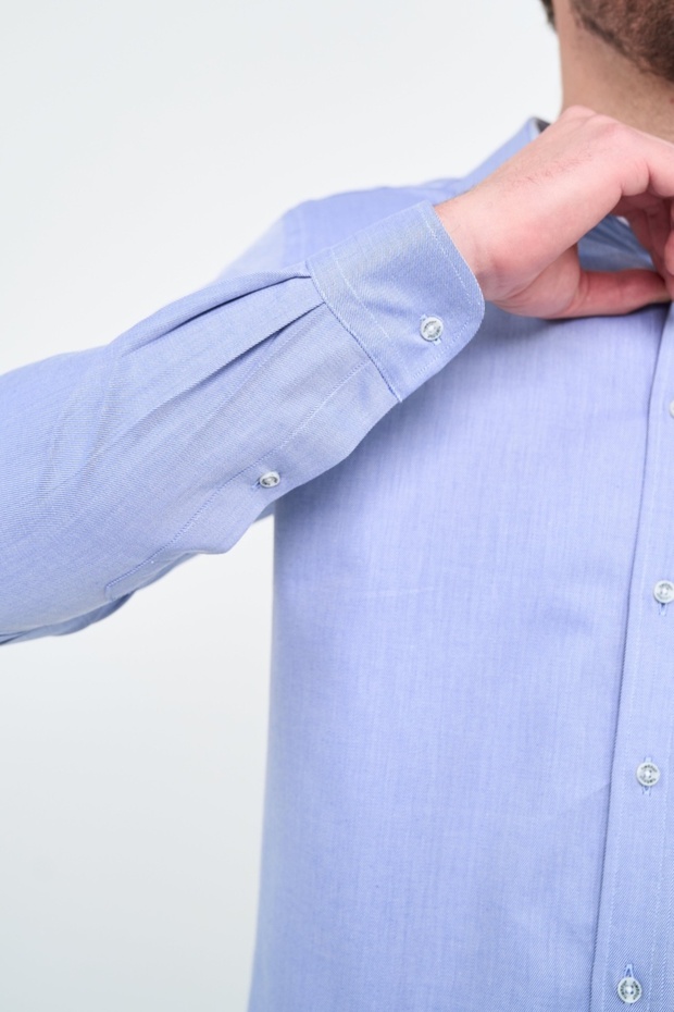 Men's solid color shirt with logo - 3