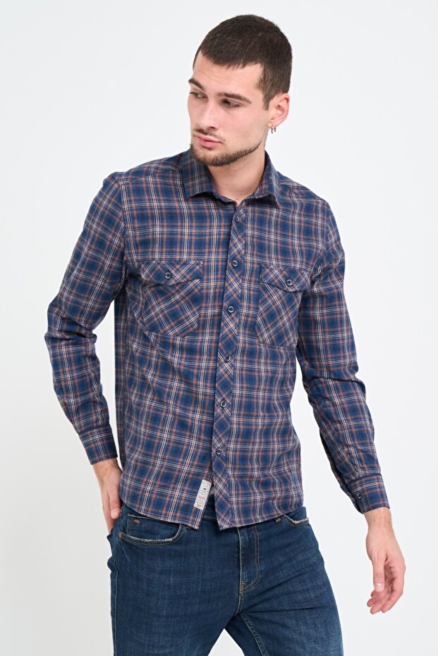 Camasa barbat regular cu buzunare - 10