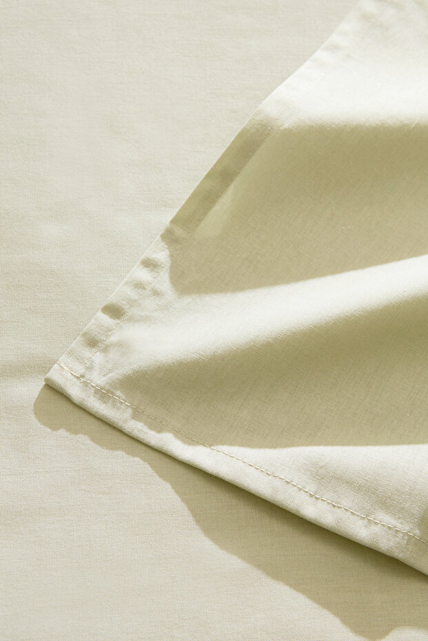 Basic 100% Cotton Single Bed Sheet Set Çağla - 3