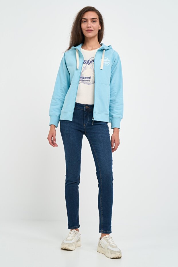 Hanorac dama cu fermoar si gluga - 10