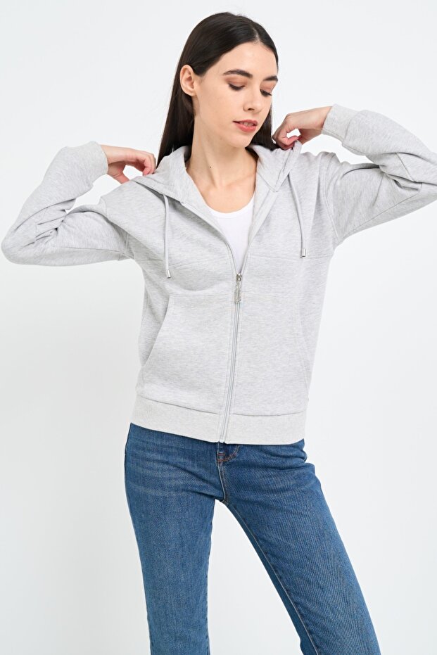 Women's solid-colored sweatshirt - 7