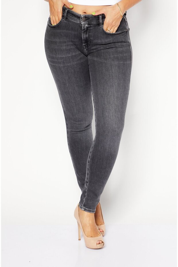 Women Super Skinny Fit Washed Stretchable Denim Jeans, Black