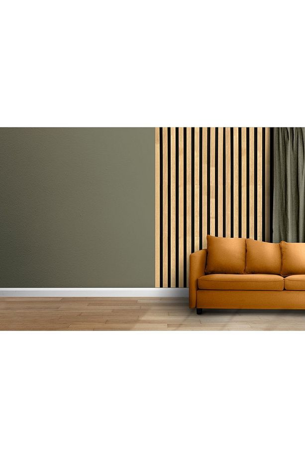 3d Effect 2078 Lambri Panel Ahşap Duvar Çıtası Desenli Duvar Kağıdı 5,30 M² - 3