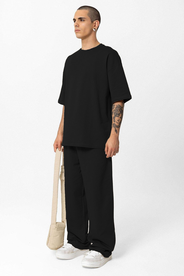 Men's Basic Unprinted Plain Tracksuit Suit - 3