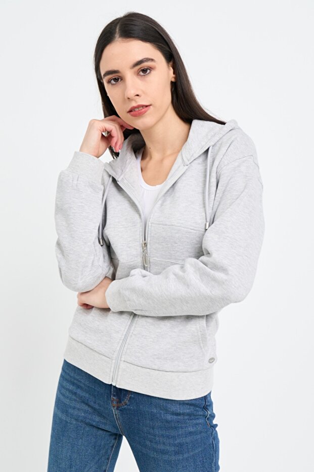 Women's solid-colored sweatshirt - 6