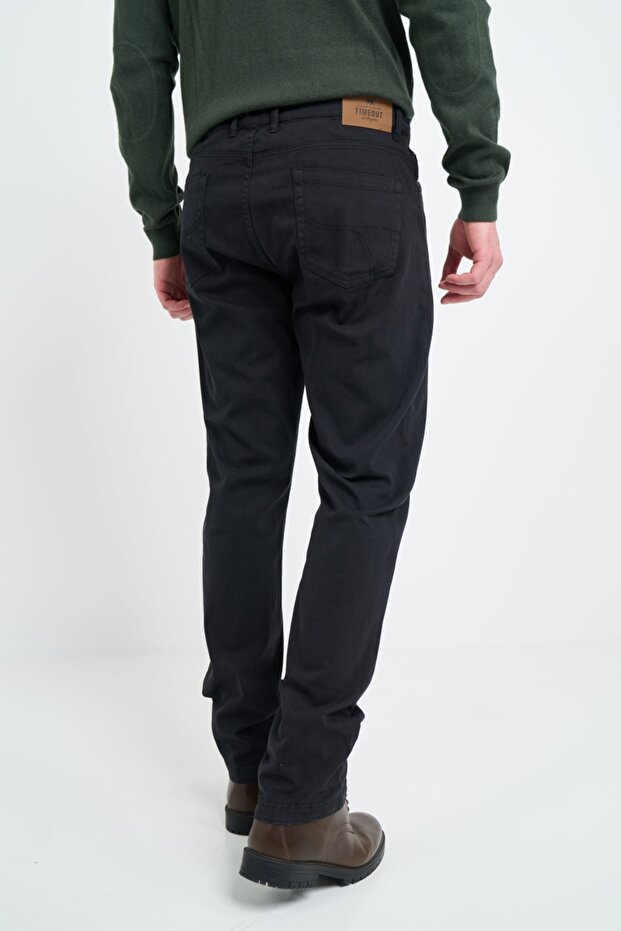 Men's plain-colored pants with pockets - 3