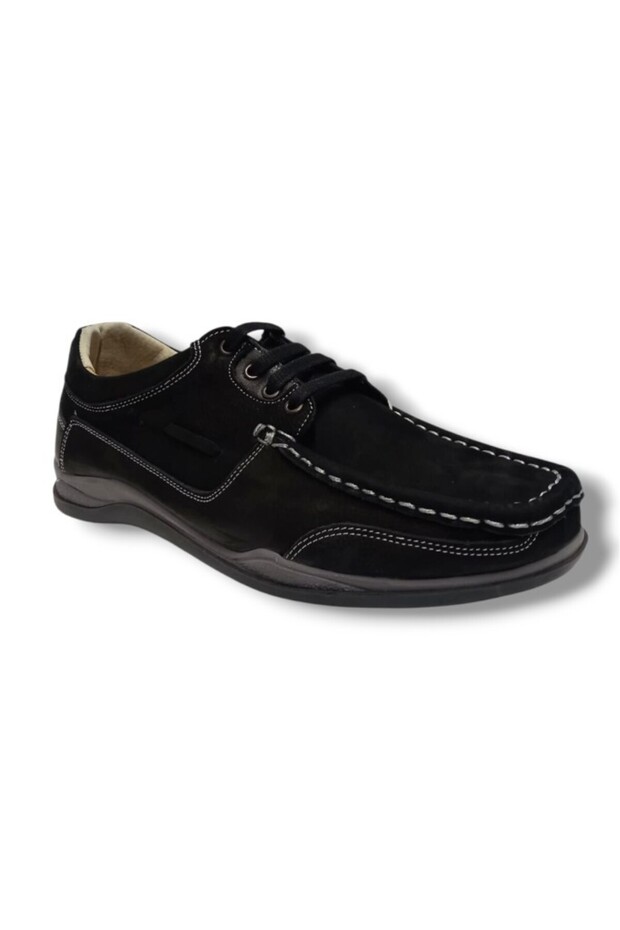 1712-25 Genuine Nubuck Leather Casual Men's Shoes Black