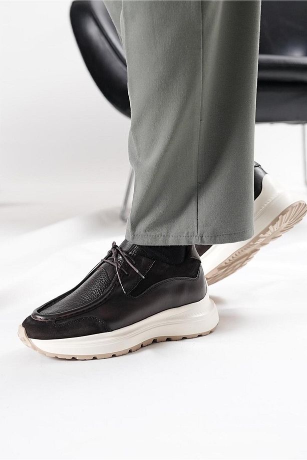 Juno Model Hakiki Deri El Yapımı Erkek Kahve Casual Ayakkabı - 8