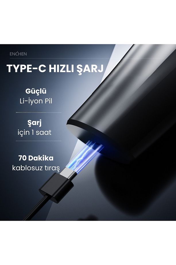 Blackstone Max Siyah Çift Yönlü Kavisli Bıçaklı Şarjlı Islak-Kuru Tıraş Makinesi - 4