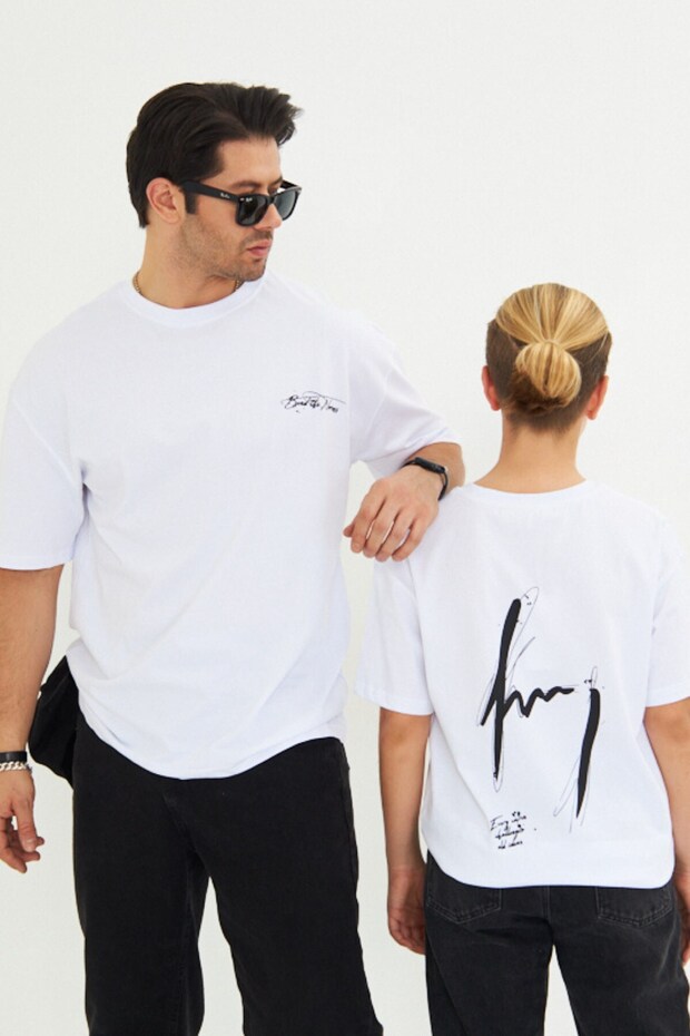 Back Printed, Relaxed Fit, 100% Cotton Men's Oversize Black T-Shirt