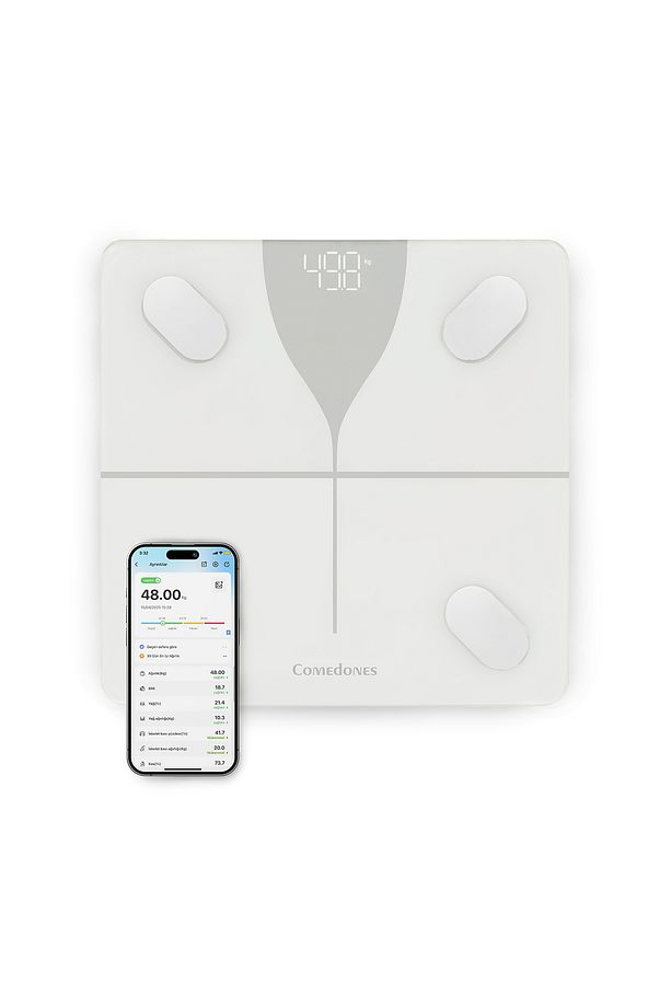 Yağ Ölçer Fonksiyonlu Baskül Akıllı Bluetooth Tartı - Uygulama Ile Kontrol ( 30x30 cm ) - 1