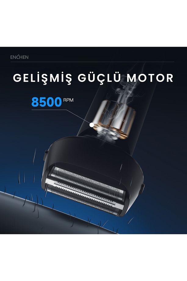 MS001 Siyah Dijital Ekranlı Ultra Yakın Kesim Folyo Başlıklı Şarjlı Tıraş Makinesi - 4