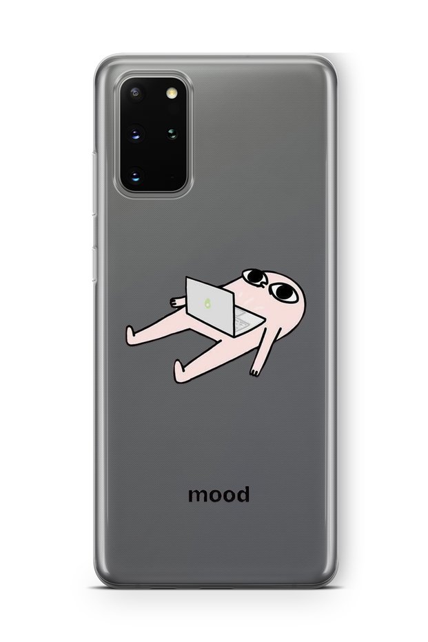 حافظة شفافة مطبوعة بتصميم مزاجي متوافق مع هاتف Samsung Galaxy S20 Plus