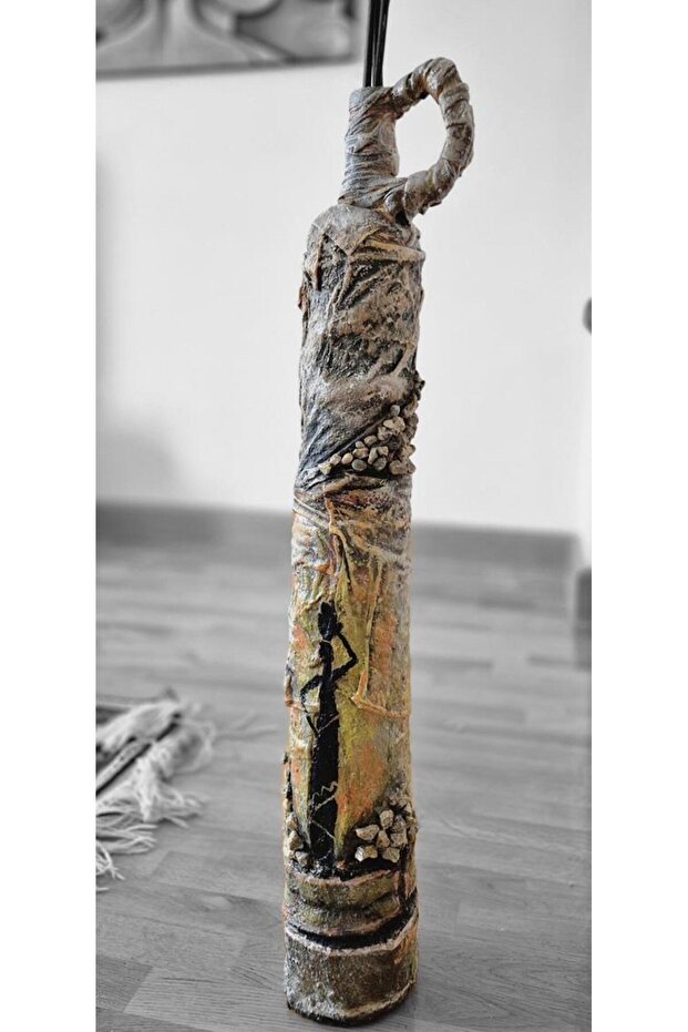 El Emeği Polyester Seramik Vazo Küp - 5