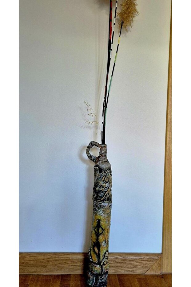 El Emeği Polyester Seramik Vazo Küp - 8