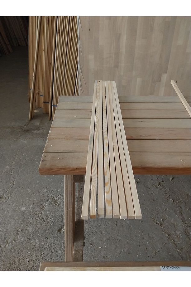 1,8 X 1,8 X 100 Cm Silinmiş Ahşap Çıta - 4